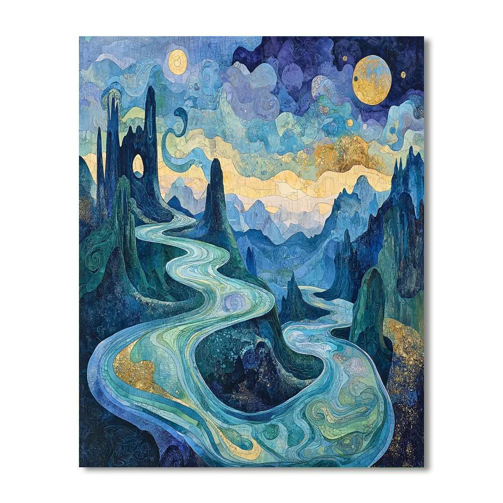 Max Ernst Inspired Ethereal Tides  Paint By Numbers