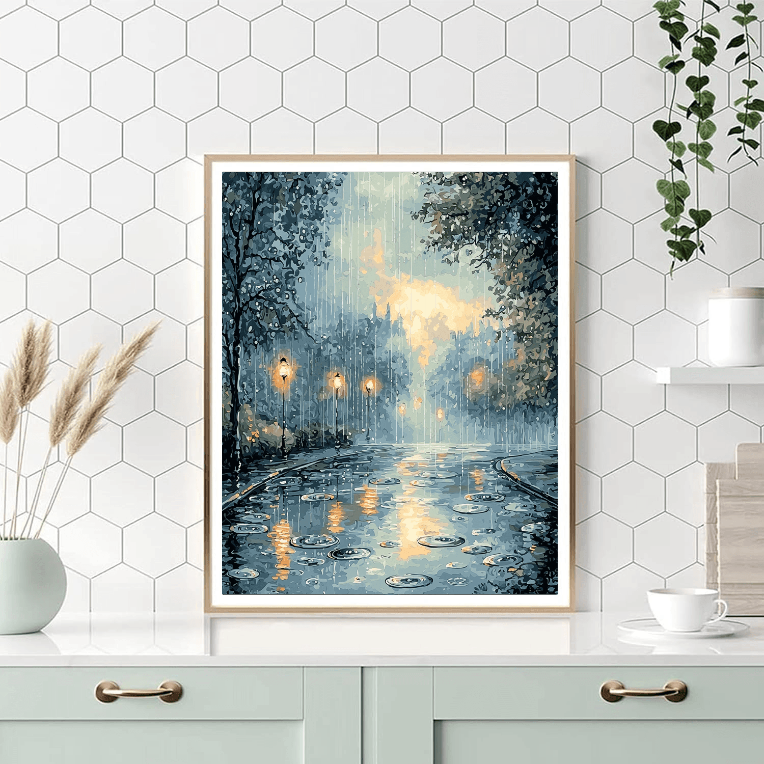 Klimt Inspired Rainy Day Reflections - DIY Painting By Numbers Kit