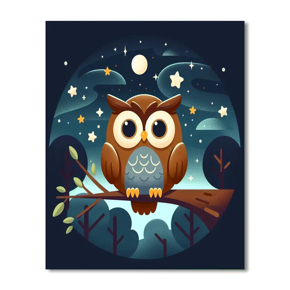 Starry Owl Paint By Number
