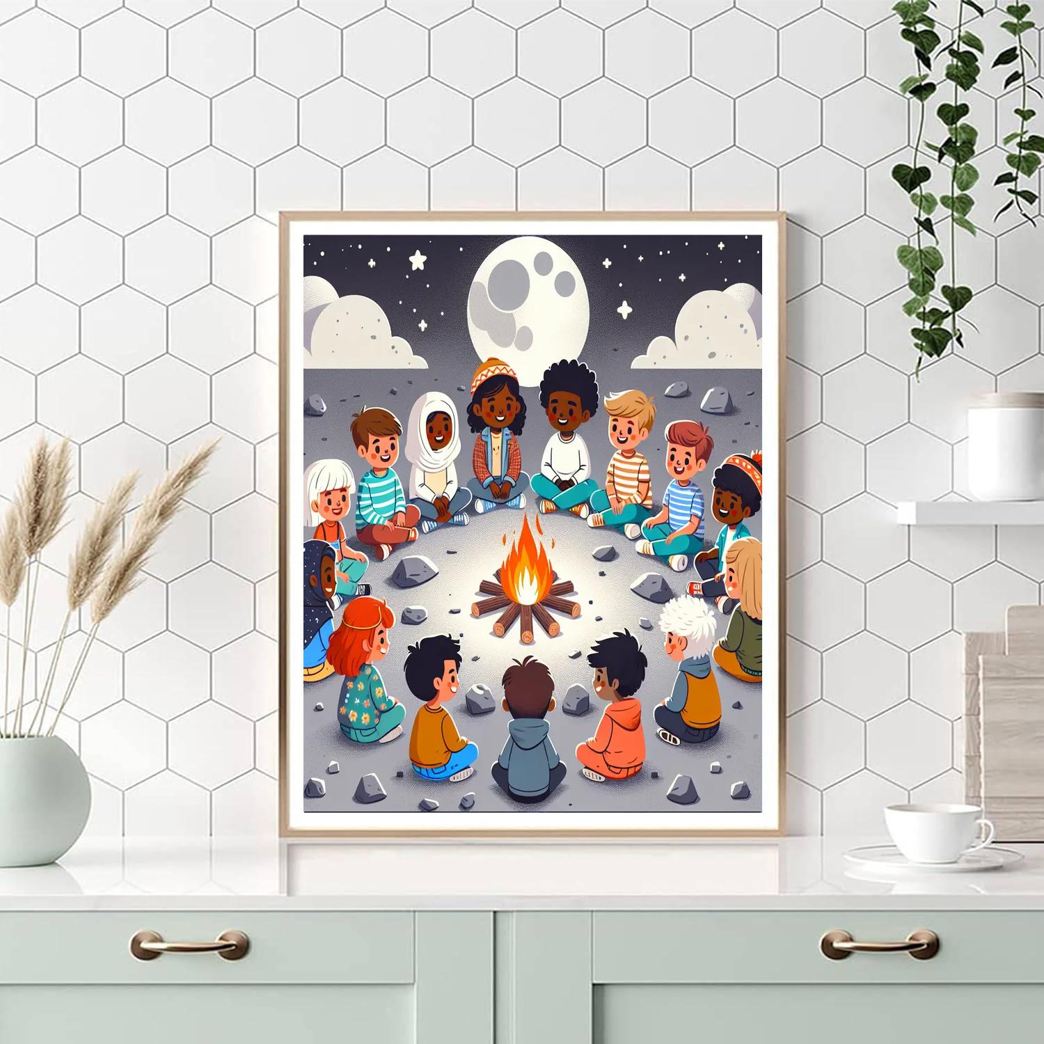 Lunar Legends Campfire Paint By Number