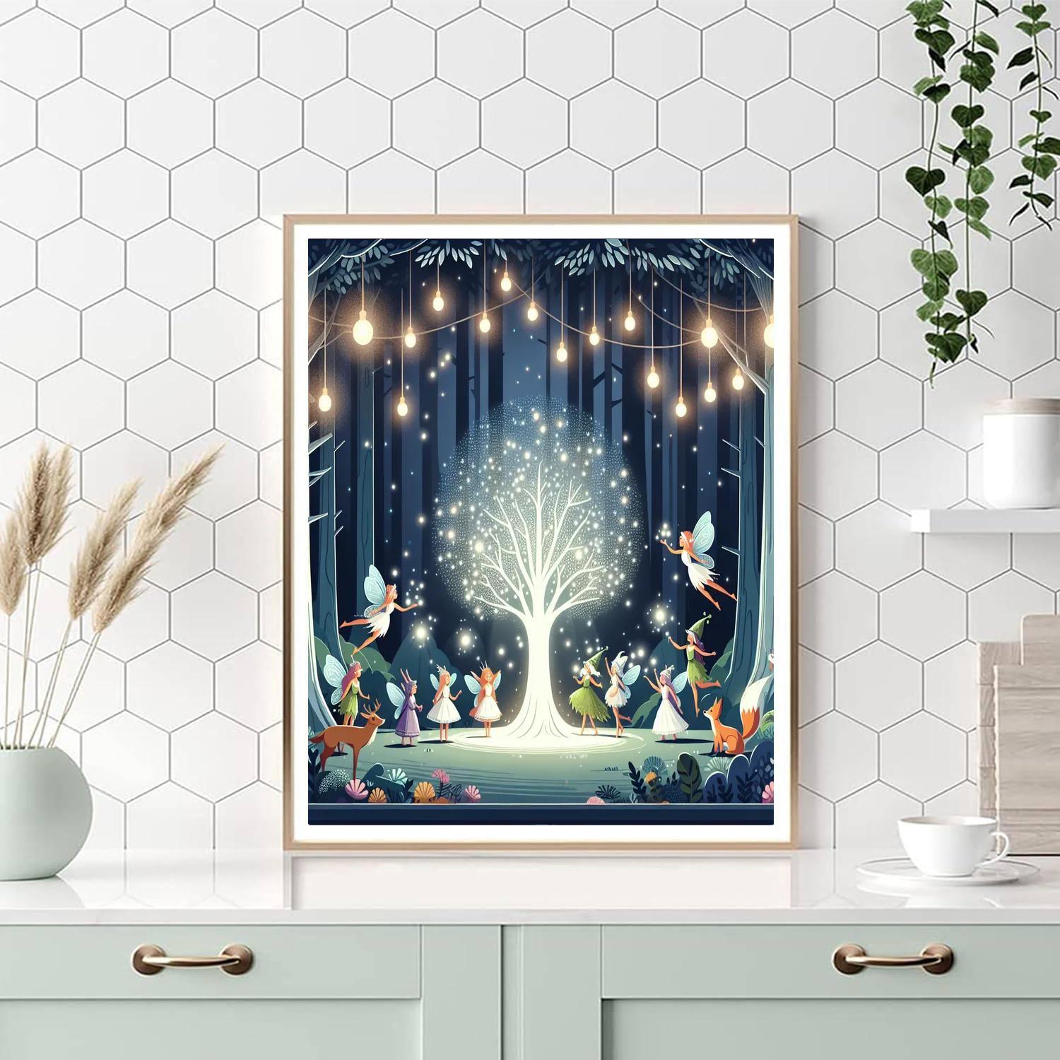 Magical Forest Gathering DIY Paint By Numbers