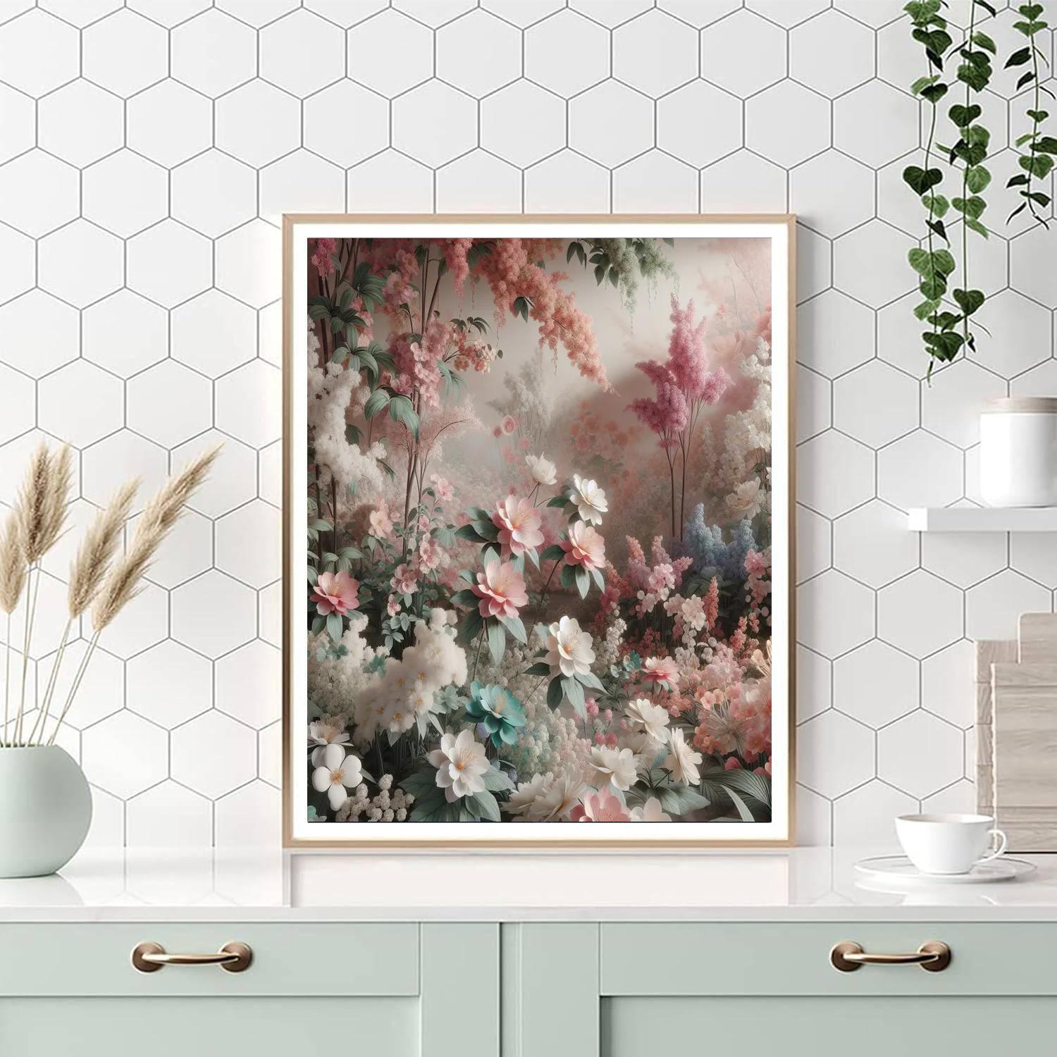 Floral Whisper Elegance Number Painting