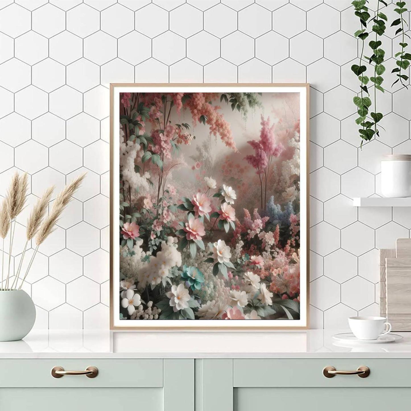 Floral Whisper Elegance Number Painting