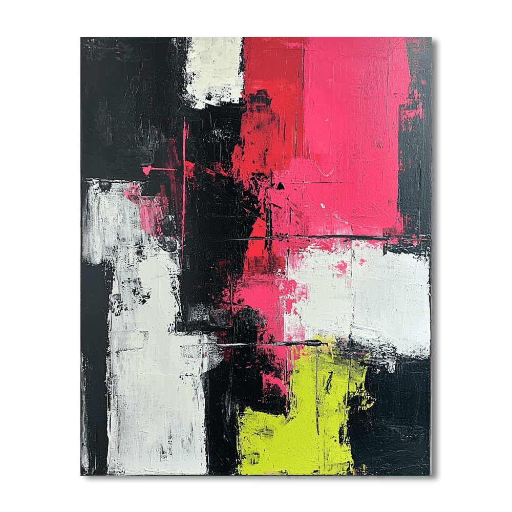 Franz Kline Inspired Abstract Urban Reflections  Paint By Color