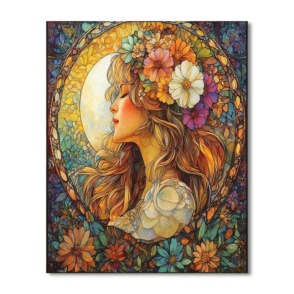 Alphonse Mucha Inspired Seasonal Serenity  Numbered Painting Kits