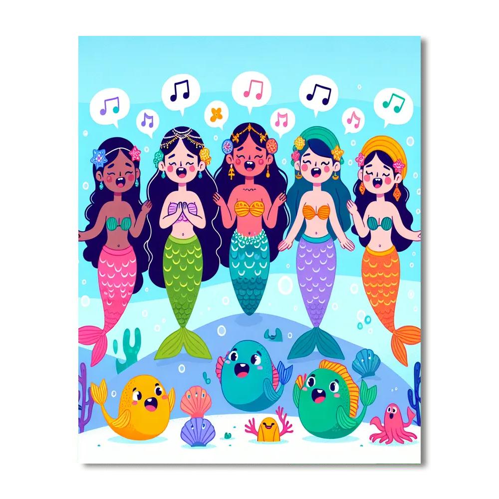 Mermaid Melody Number Painting