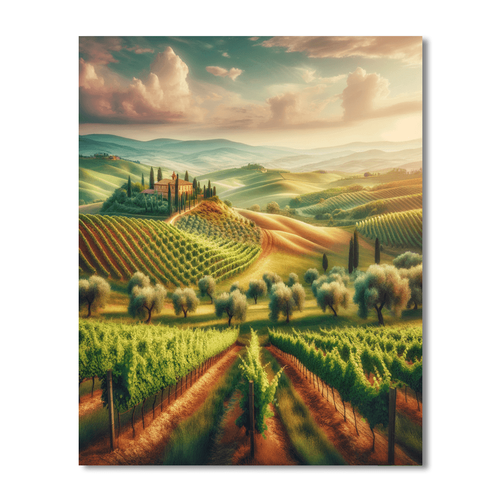 Tuscan Vineyard Dreams Paint By Numbers
