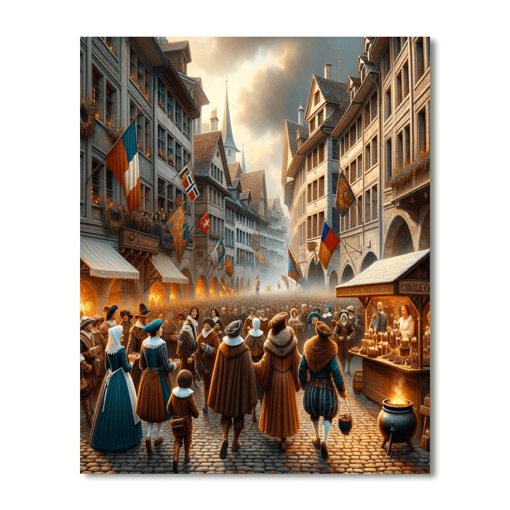 Fête De L'escalade - Switzerland Number Painting