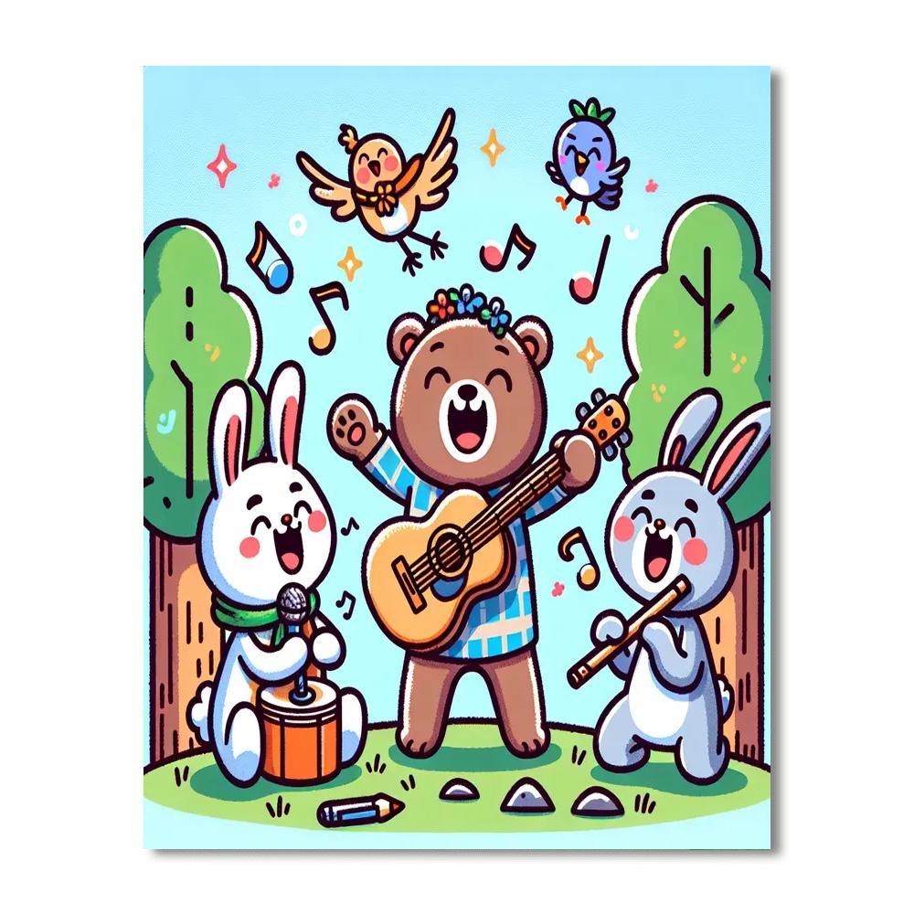 Joyful Animal Sing-along Paint By Numbers Kits
