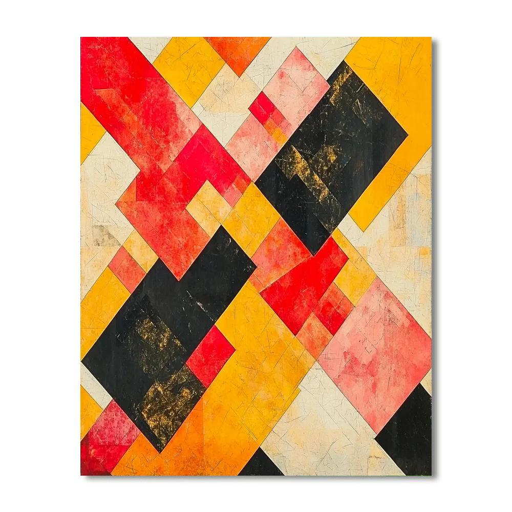 Kazimir Malevich Inspired Curated Chaos  Paint By Color