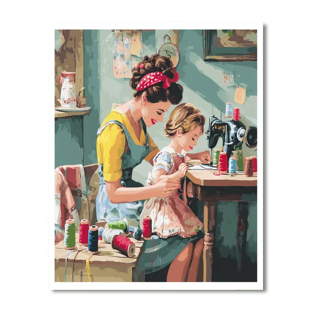 Sewing Together Memories Number Painting