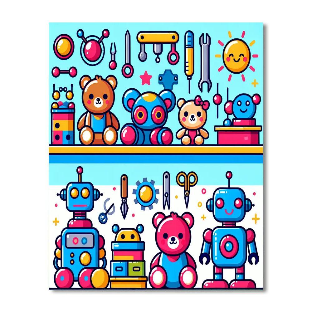 Toy Workshop Numbered Painting Kits