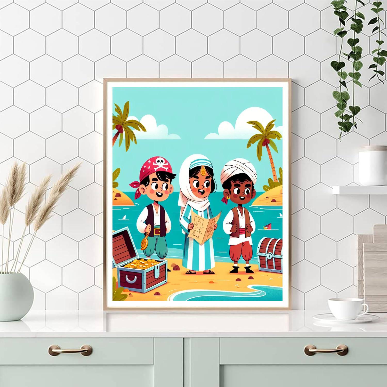 Pirate Treasure Lagoon Painting By Numbers Kit