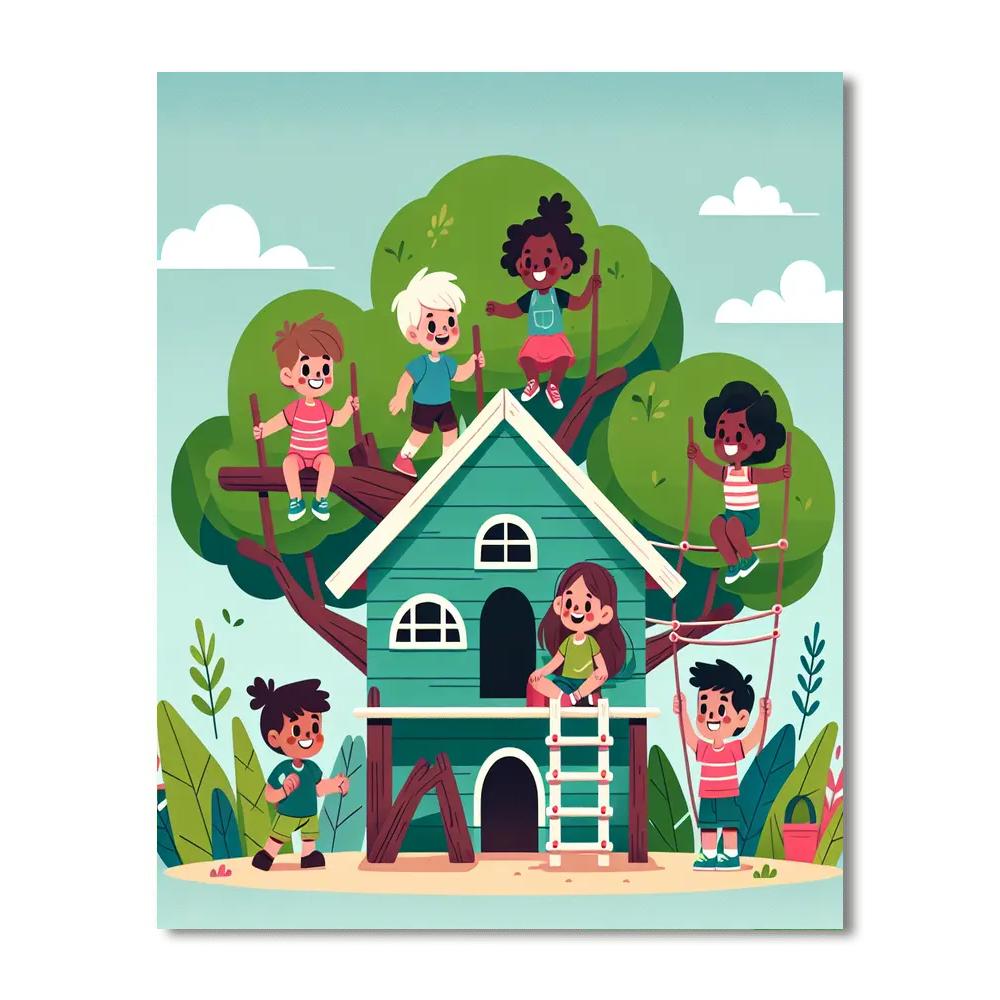 Adventure Treehouse Number Painting