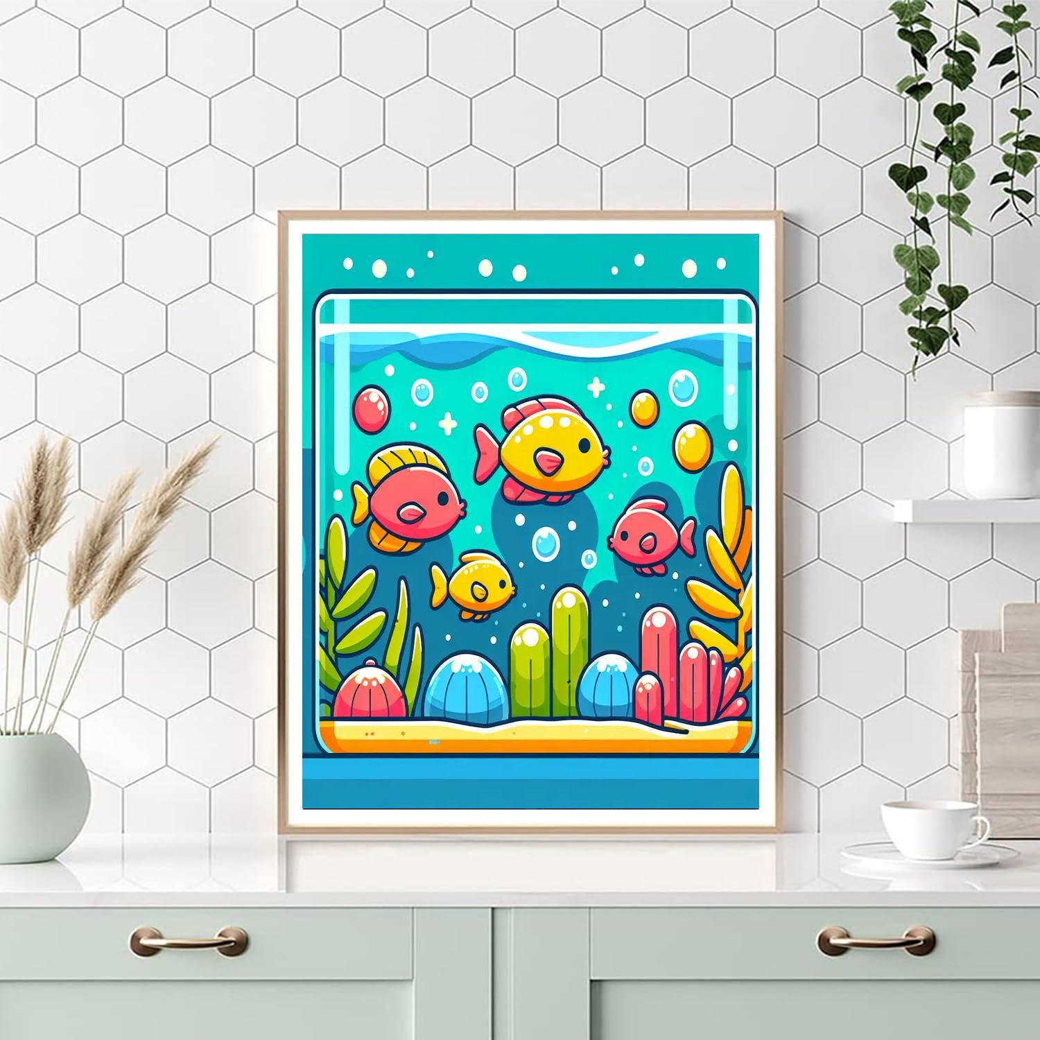 Bubbly Aquarium Adventure Paint By Numbers Kits