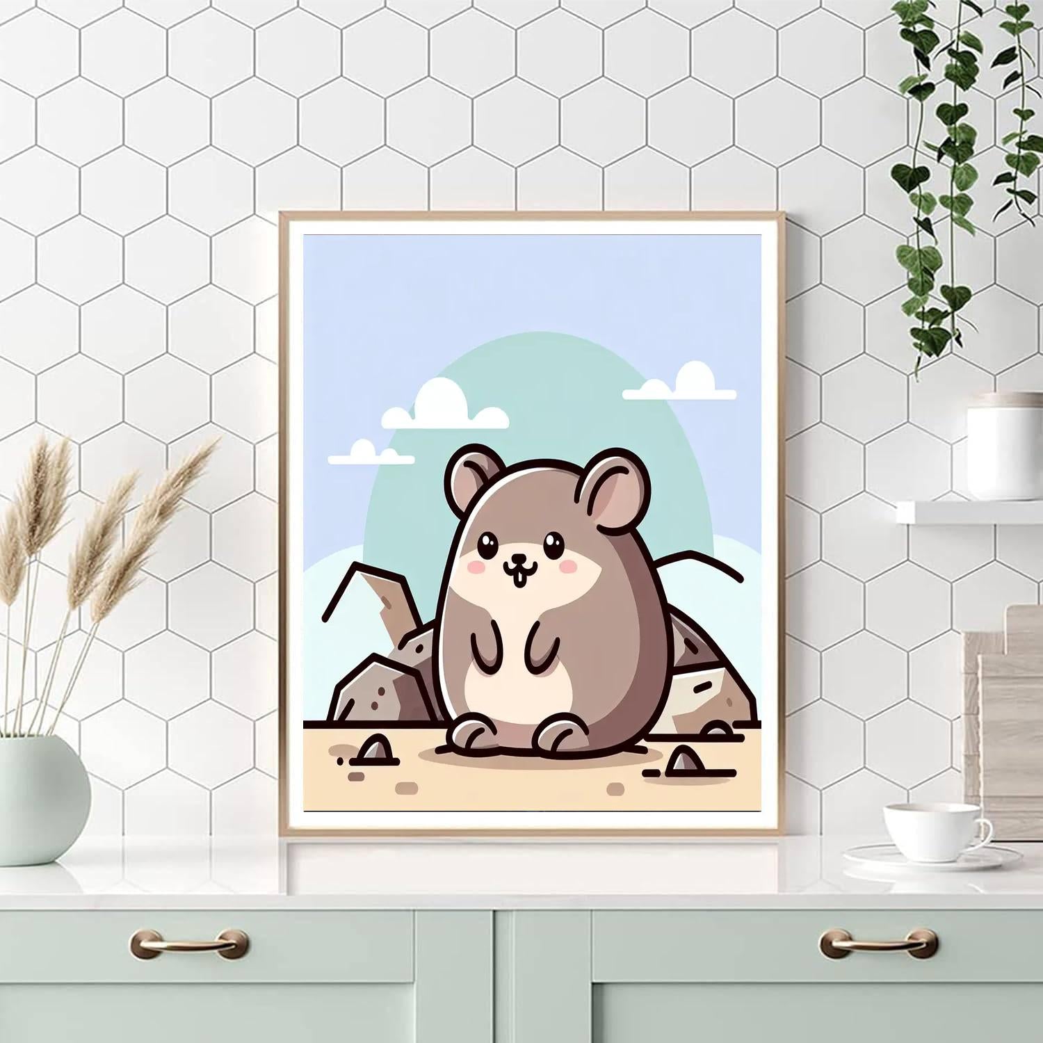 Peppy Pika Paint By Numbers Art