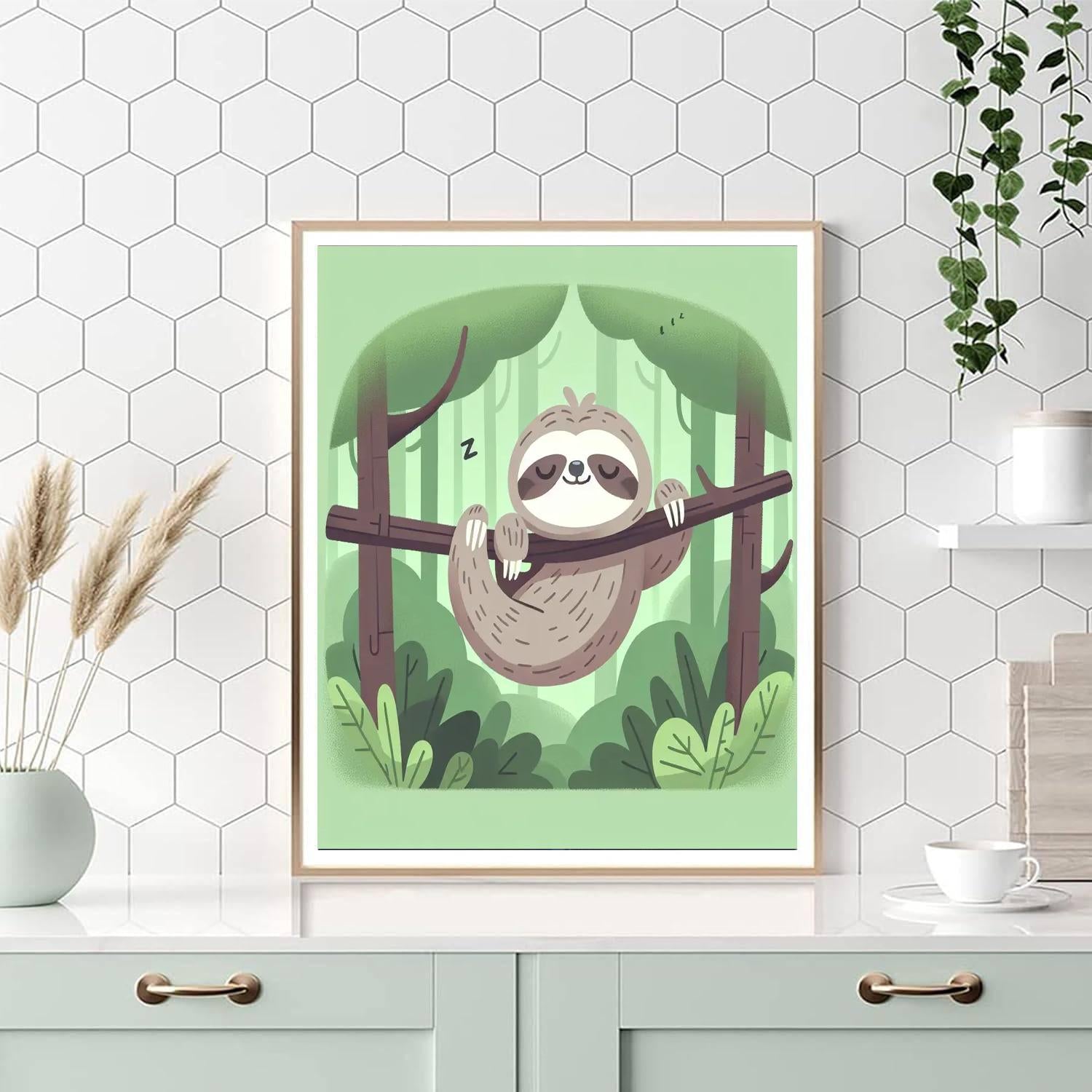 Silly Sloth Siesta Paint By Color