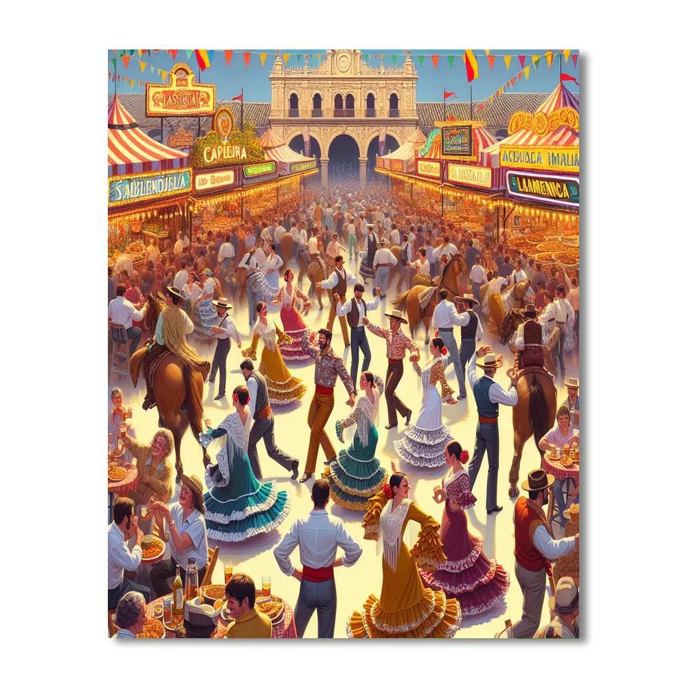 La Feria De Abril Painting By Numbers Kit