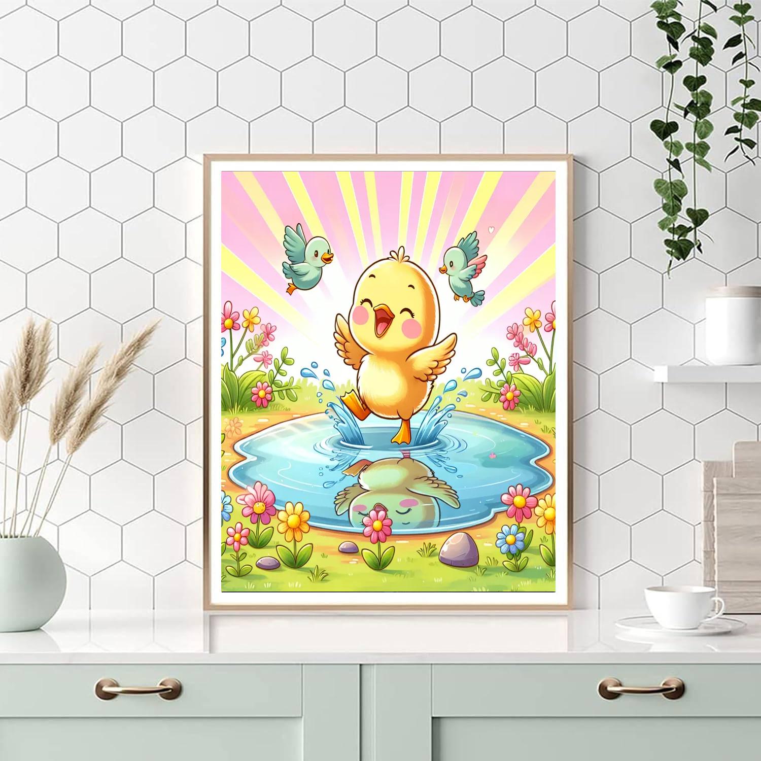Playful Duckling Paint By Color