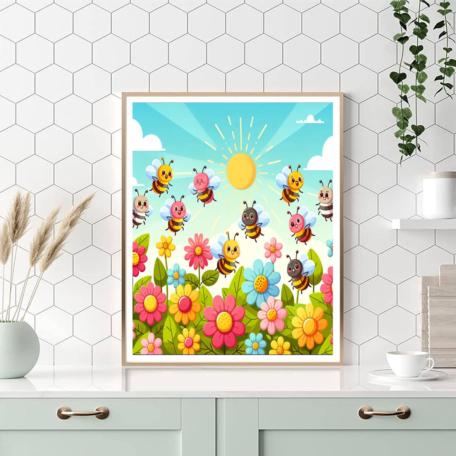 Buzzy Bees Adventure Paint By Numbers Art