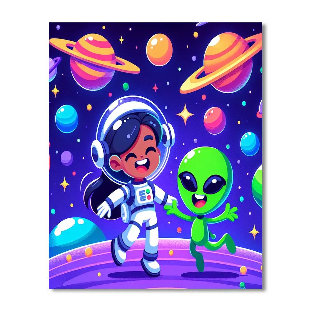 Space Adventures: Galactic Voyagers Number Painting