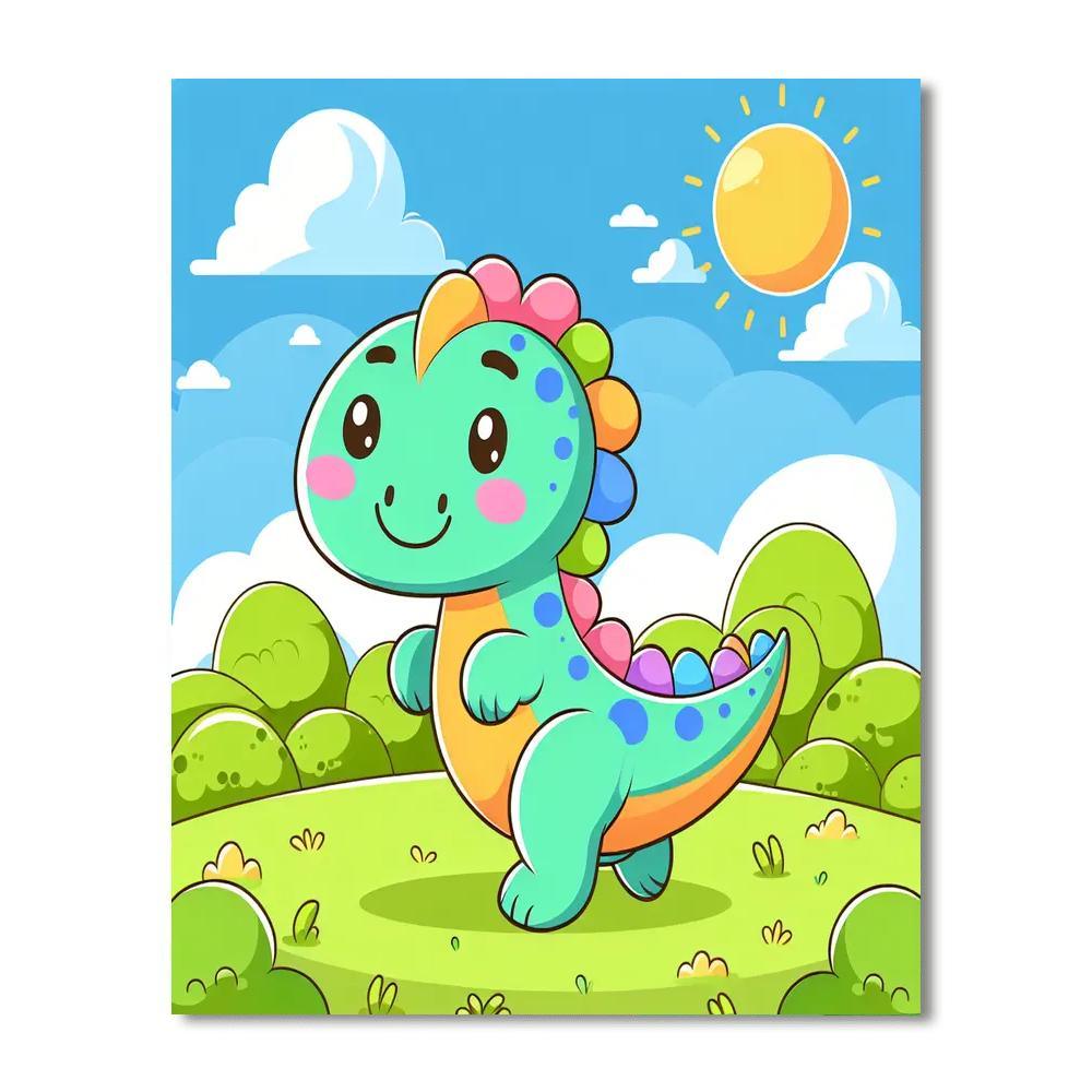Playful Dino Painting Number Kit