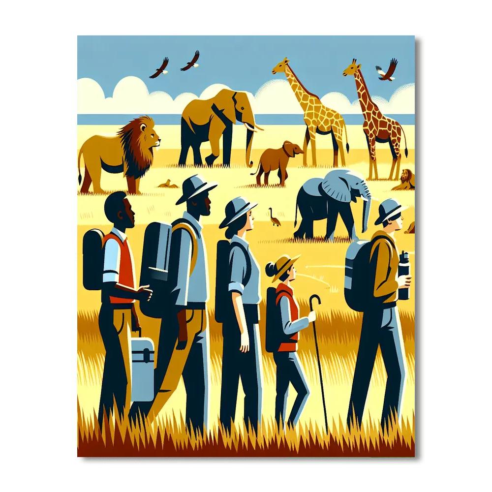 Savanna Wildlife Adventure Paint By Number