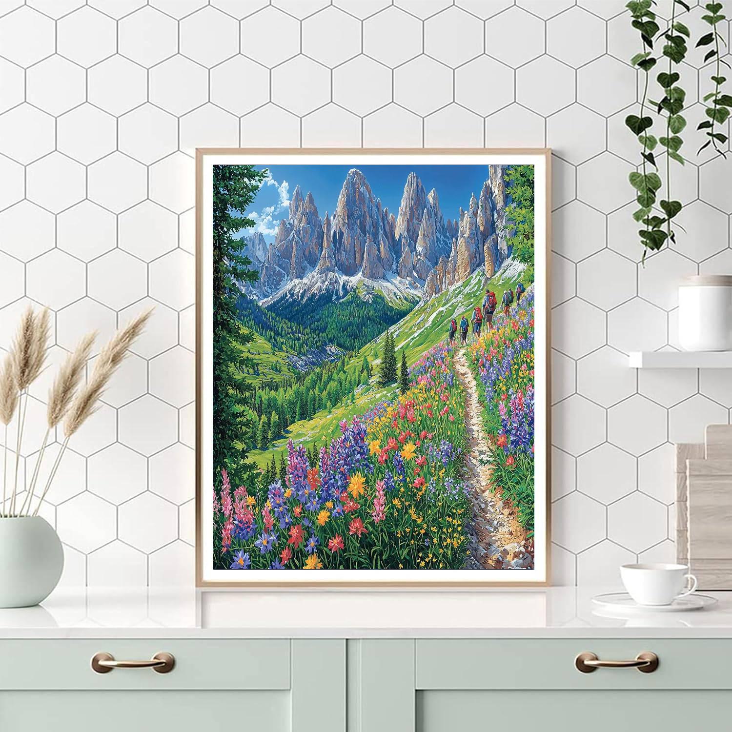 Hiking The Dolomites Numbered Painting Kits