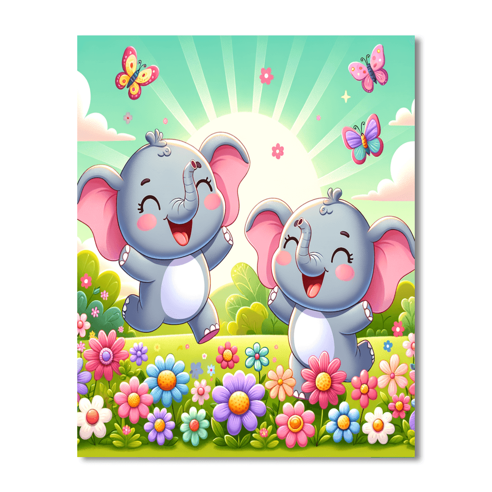 Enchanted Elephants Paint By Color