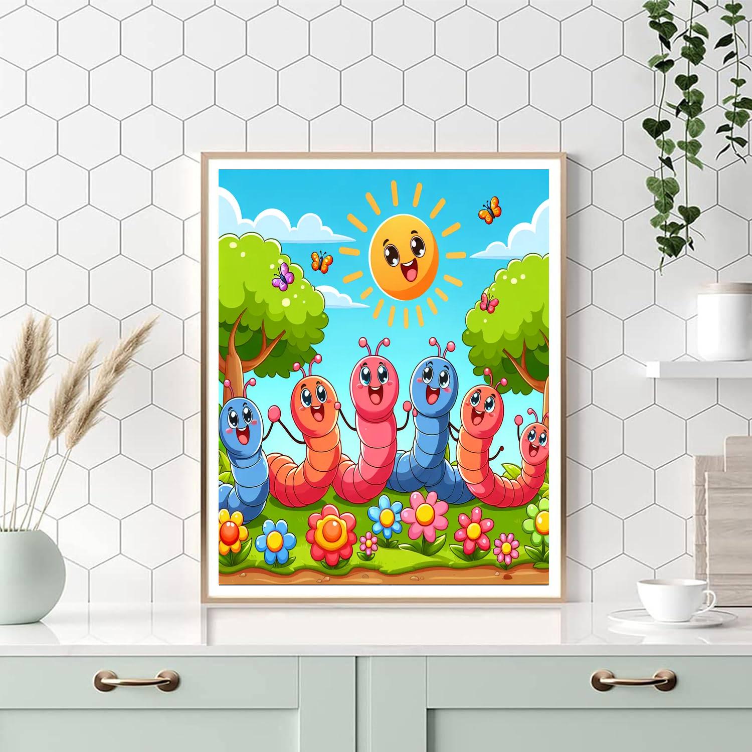 Wiggly Worm Family Numbered Painting Kits