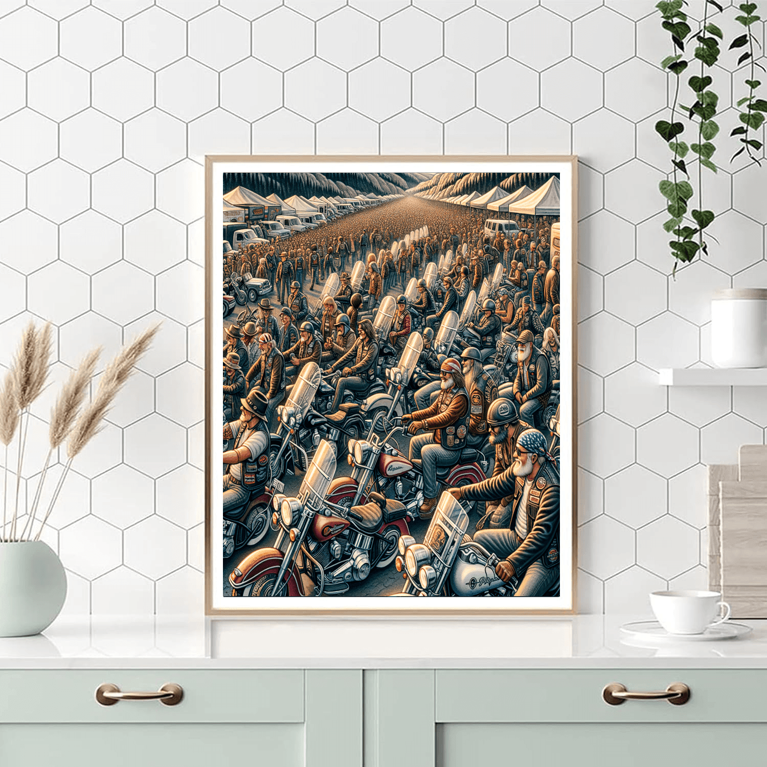 Harley Davidson Rally Number Painting