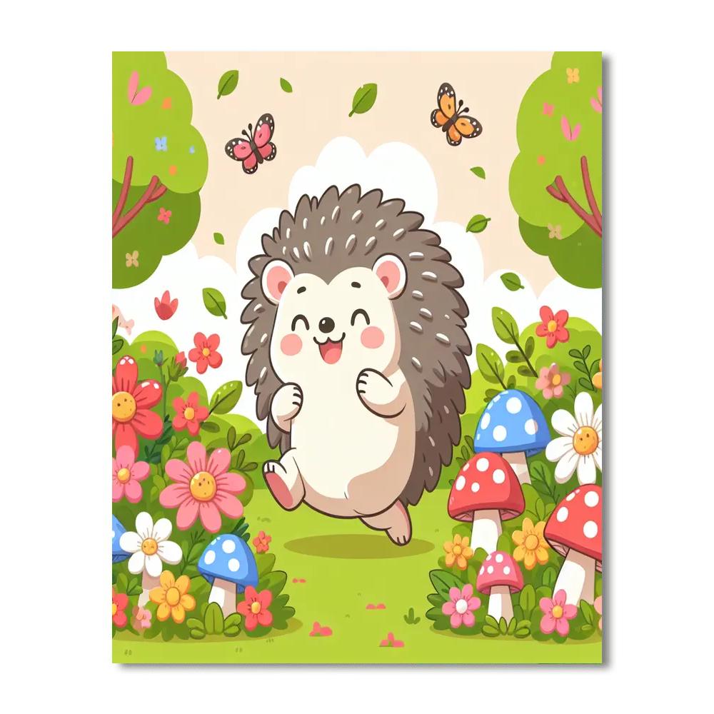 Spunky Hedgehog Paint By Number