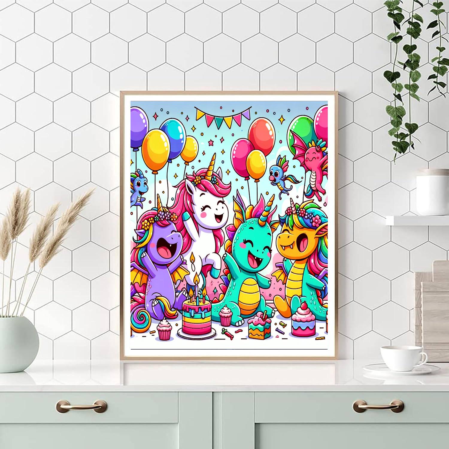 Magical Creatures Party Painting Number Kit