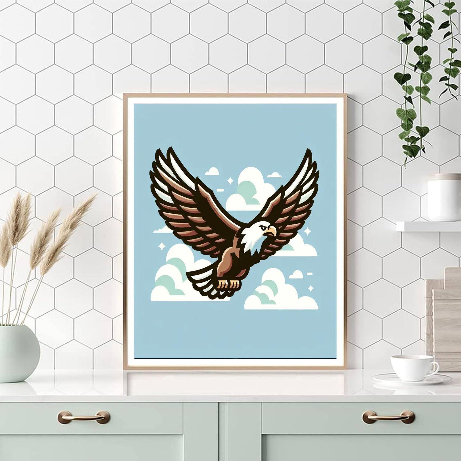 Enigmatic Eagle Encounter Number Painting