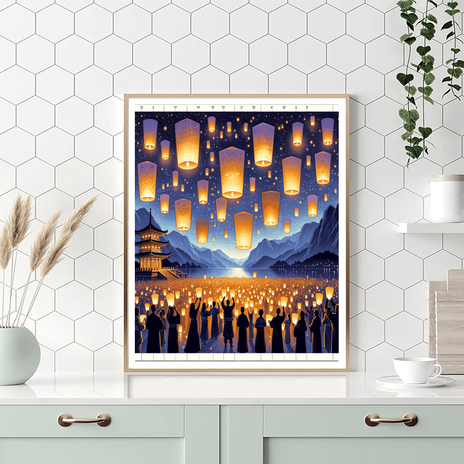 Pingxi Lantern Festival - Pingxi, Taiwan Painting By Numbers Kit