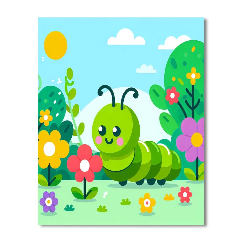 Giggly Caterpillar Numbered Painting Kits