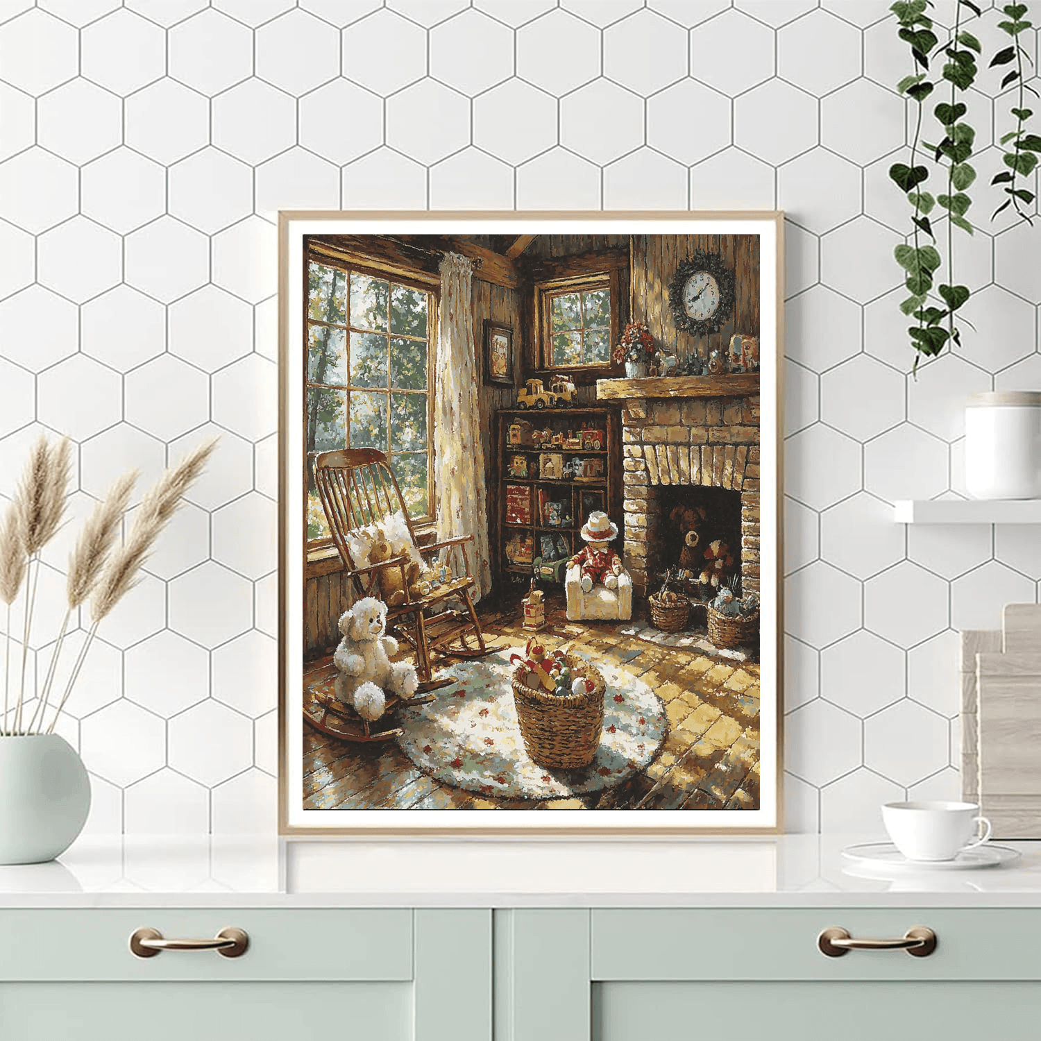 Norman Rockwell Inspired Vintage Toy Collection  Paint By Color