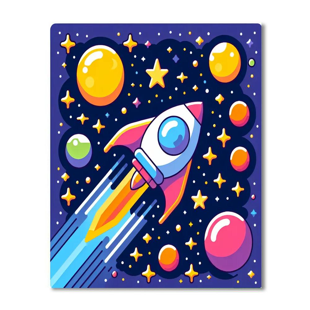 Splendid Spaceship Number Painting