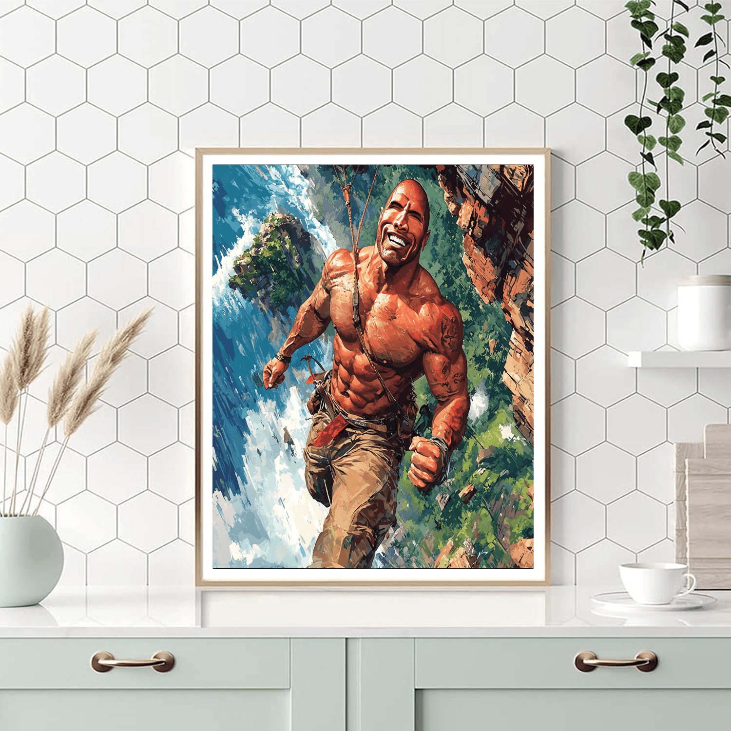 Dwayne Johnson: The Rock Solid Adventure Of Action Painting Number Kit
