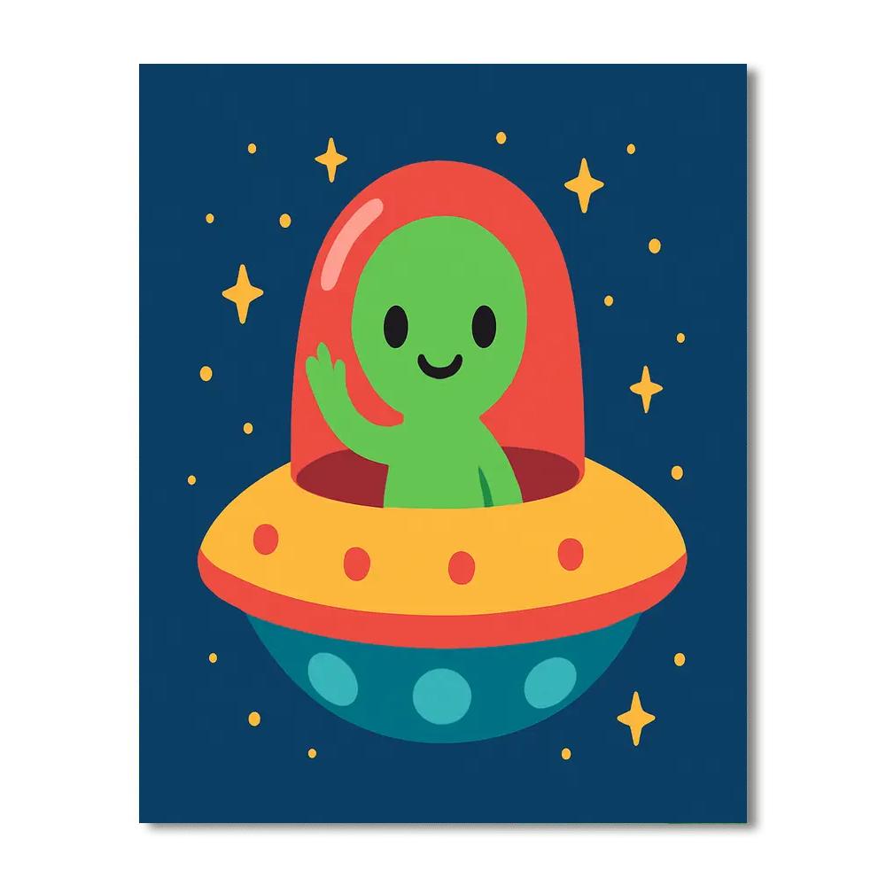 Space Adventure Aliens Paint By Numbers