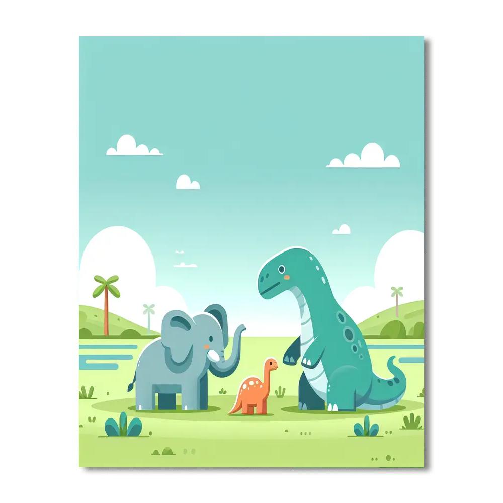 Gentle Giants Meadow Paint By Numbers