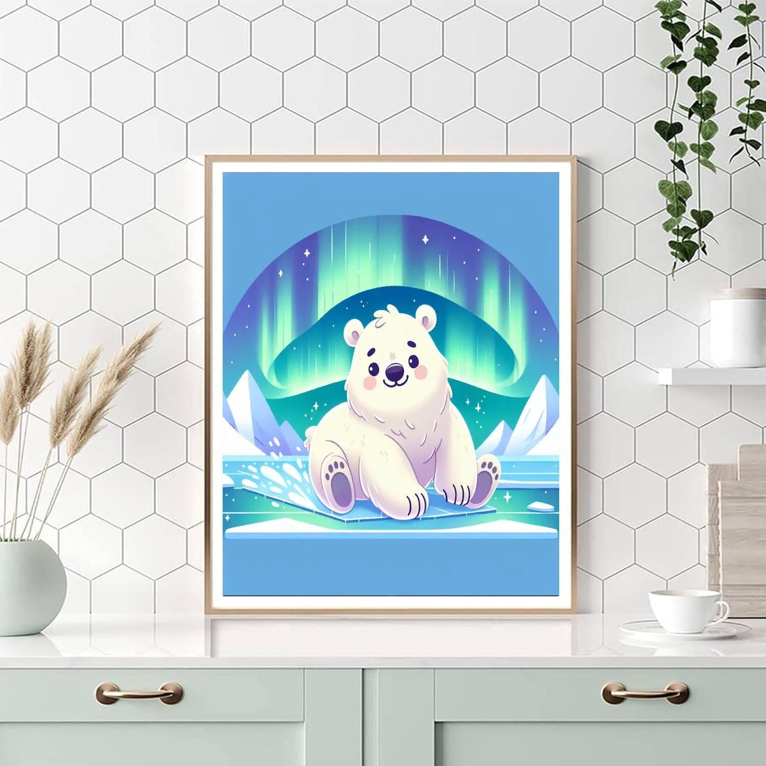 Polar Bear Journey Number Painting