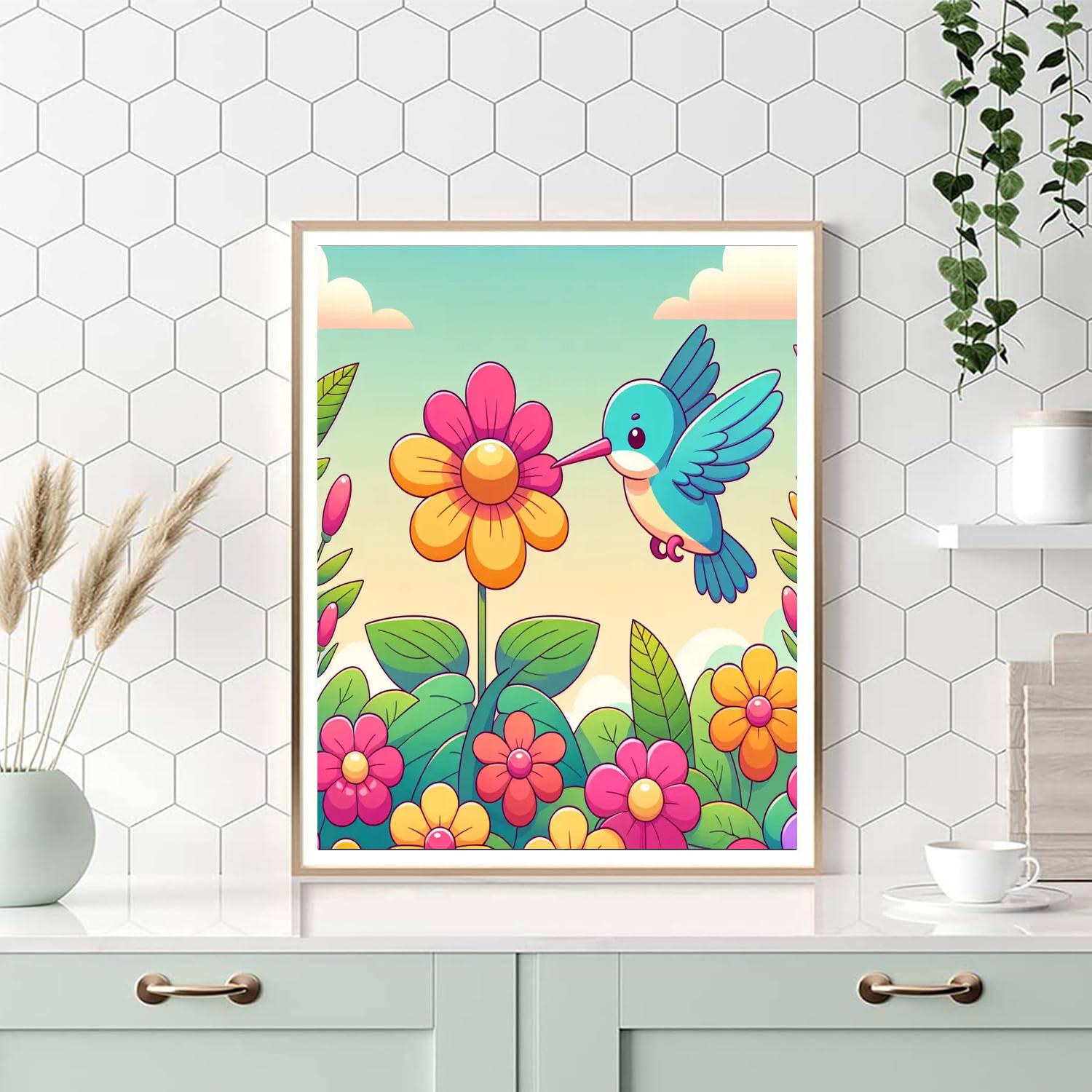 Happy Hummingbird's Nectar Quest DIY Paint By Numbers