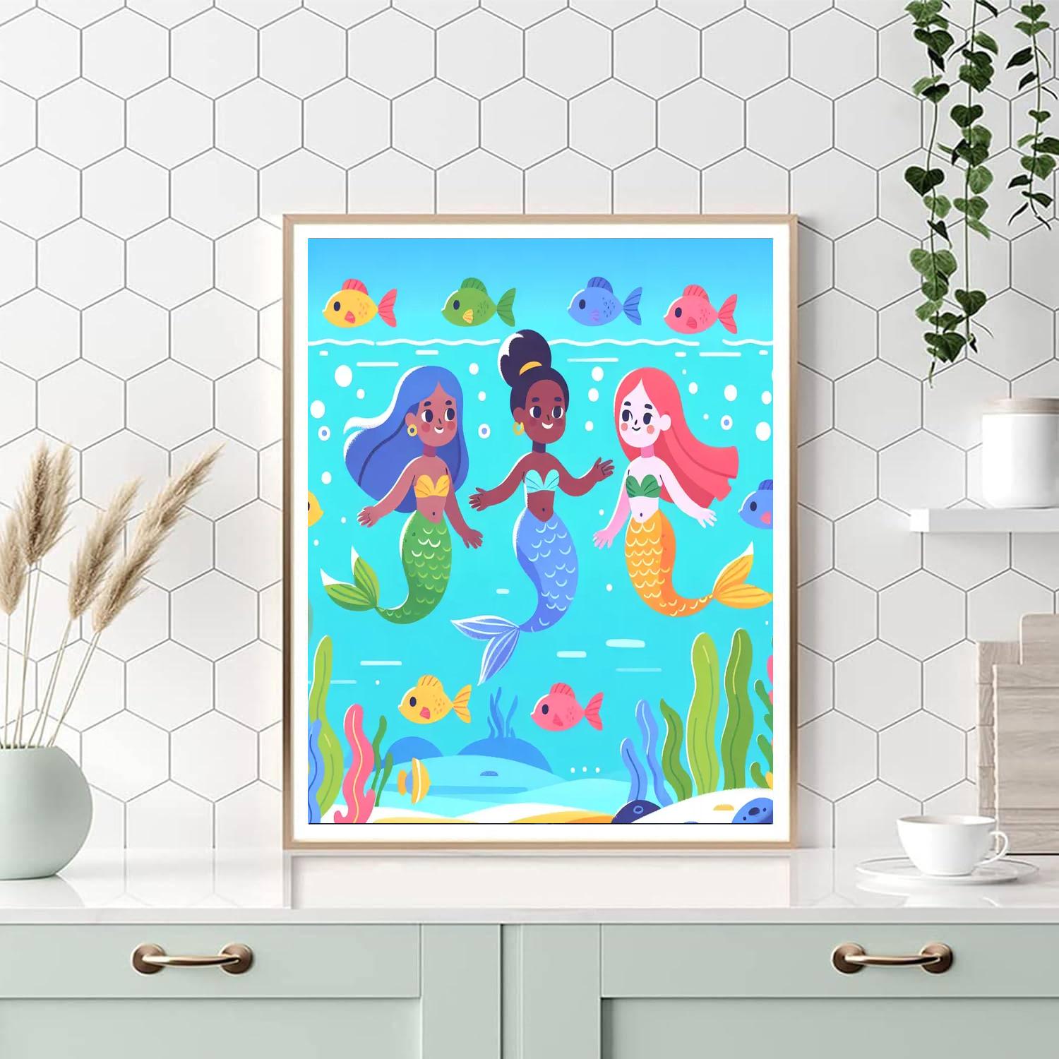 Mermaid Lagoon Expedition Paint By Numbers