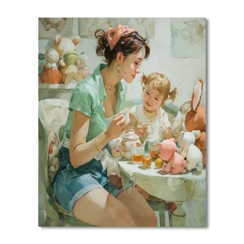 Teddy Bear Tea Time Paint By Numbers Kits