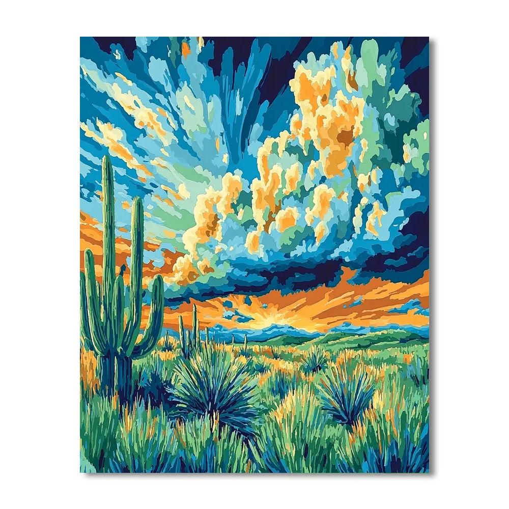 Frida Kahlo Inspired Reverie Of The Enchanted Cactus  Painting Number Kit