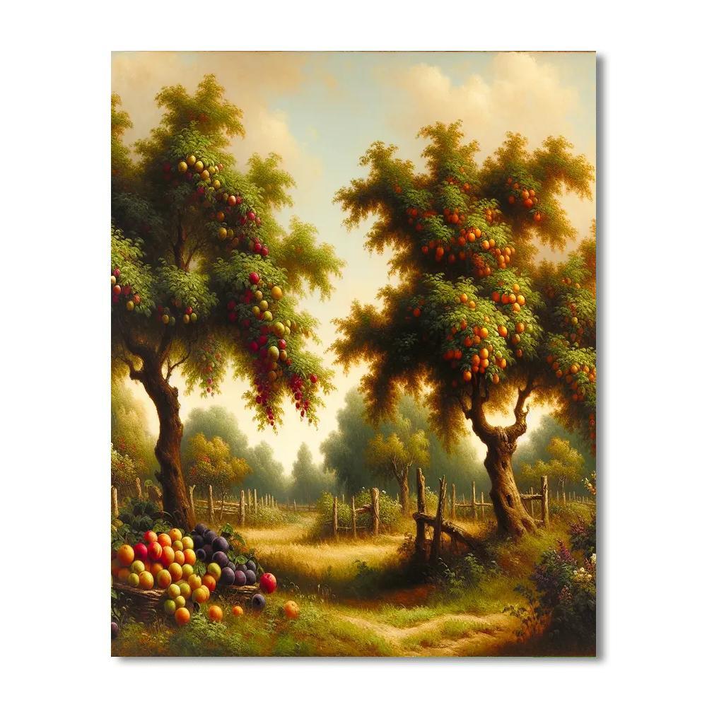 Rustic Orchard Harvest Paint By Numbers Art