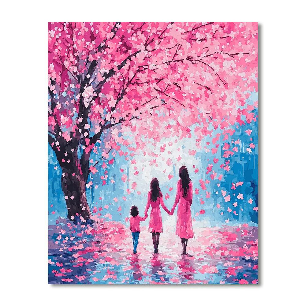 Beneath Cherry Blossom Skies Painting By Numbers Kit