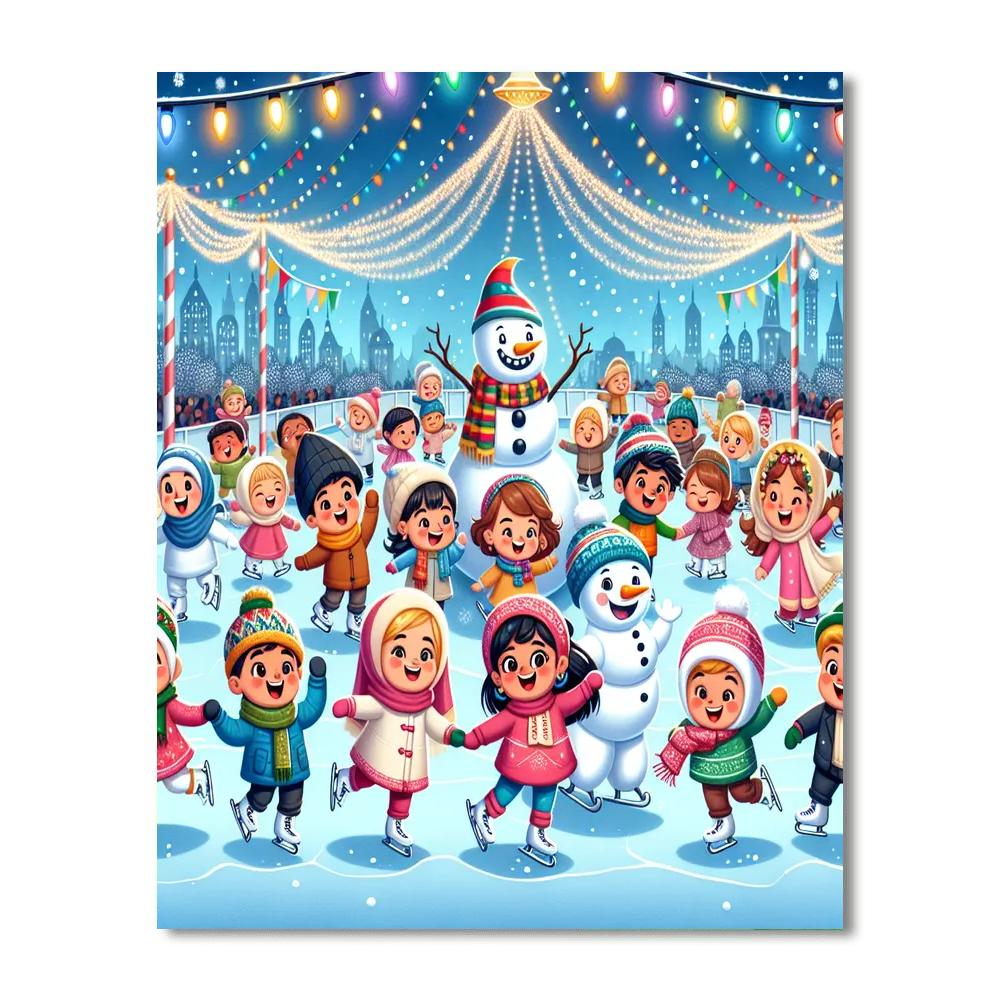 Winter Fun Fair Painting Number Kit