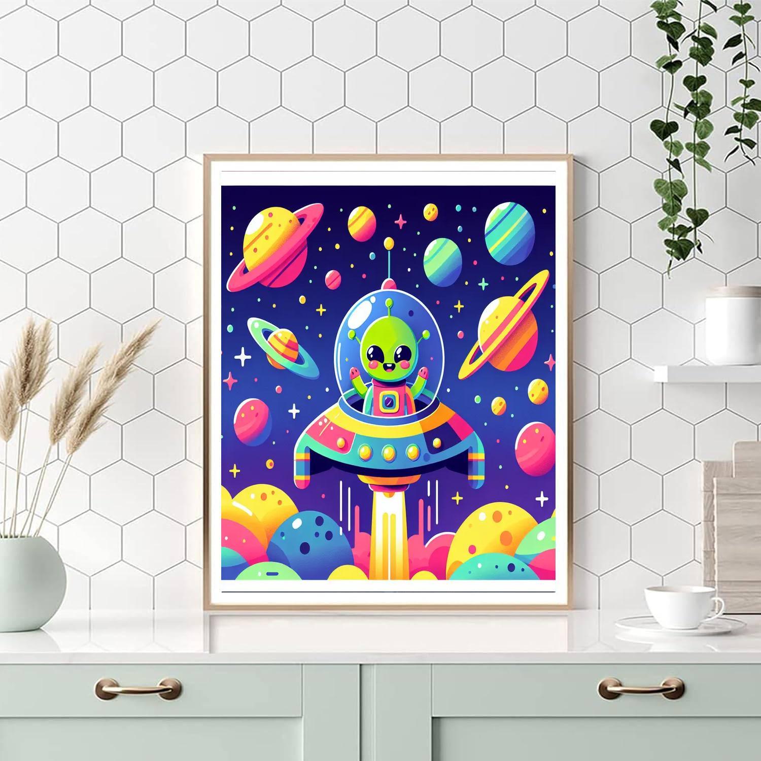 Funky Galaxy DIY Paint By Numbers